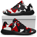 Red Snow Camouflage Print Walking Shoes