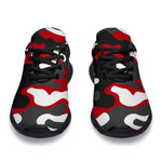 Red Snow Camouflage Print Sport Shoes GearFrost