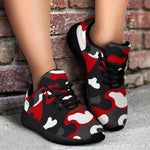 Red Snow Camouflage Print Sport Shoes GearFrost