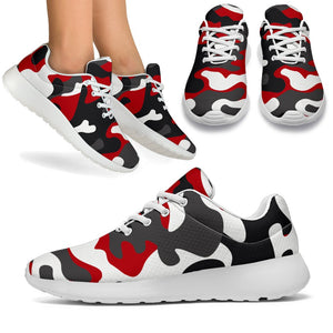 Red Snow Camouflage Print Sport Shoes GearFrost