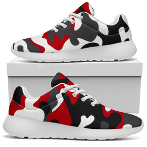 Red Snow Camouflage Print Sport Shoes GearFrost