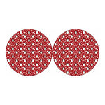Red Snow Penguin Pattern Print Car Coasters