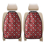 Red Snow Penguin Pattern Print Car Seat Organizers
