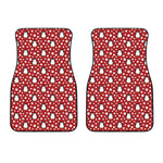 Red Snow Penguin Pattern Print Front Car Floor Mats