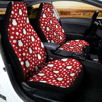 Red Snow Penguin Pattern Print Universal Fit Car Seat Covers