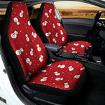 Red Snowman Pattern Print Universal Fit Car Seat Covers