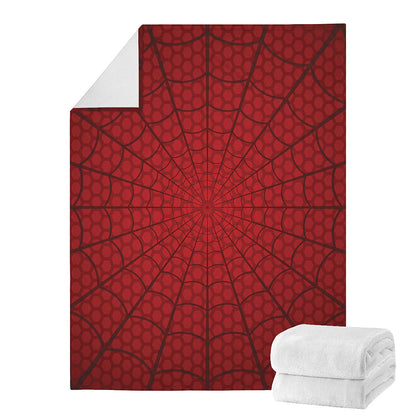 Red Spider Web Print Blanket
