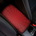 Red Spider Web Print Car Center Console Cover