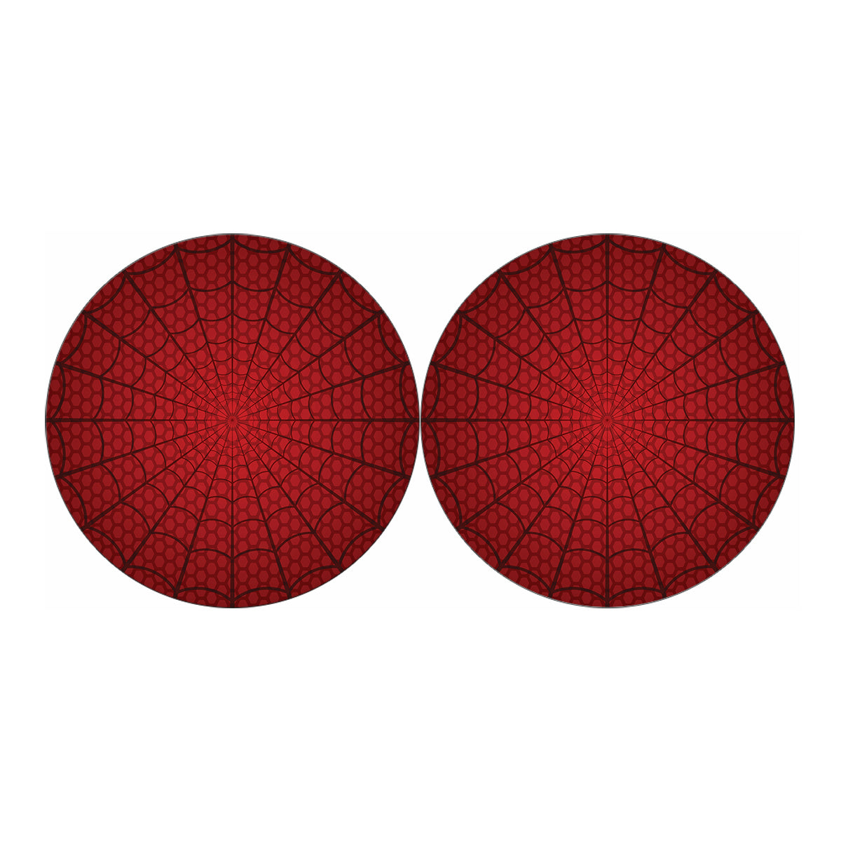 Red Spider Web Print Car Coasters