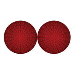 Red Spider Web Print Car Coasters