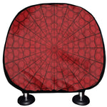 Red Spider Web Print Car Headrest Covers
