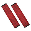 Red Spider Web Print Car Seat Belt Covers