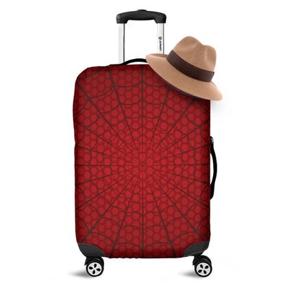 Red Spider Web Print Luggage Cover