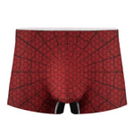 Red Spider Web Print Men's Boxer Briefs