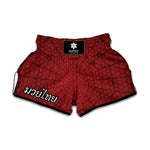 Red Spider Web Print Muay Thai Boxing Shorts