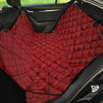 Red Spider Web Print Pet Car Back Seat Cover