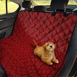 Red Spider Web Print Pet Car Back Seat Cover