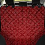 Red Spider Web Print Pet Car Back Seat Cover