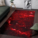 Red Stardust Universe Galaxy Space Print Area Rug GearFrost