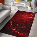 Red Stardust Universe Galaxy Space Print Area Rug GearFrost