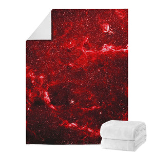 Red Stardust Universe Galaxy Space Print Blanket