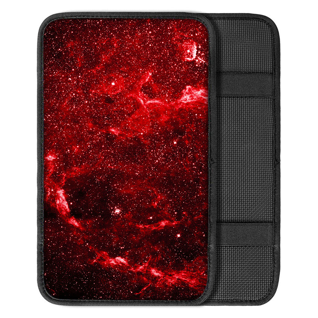 Red Stardust Universe Galaxy Space Print Car Center Console Cover