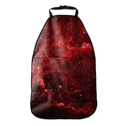 Red Stardust Universe Galaxy Space Print Car Seat Organizers