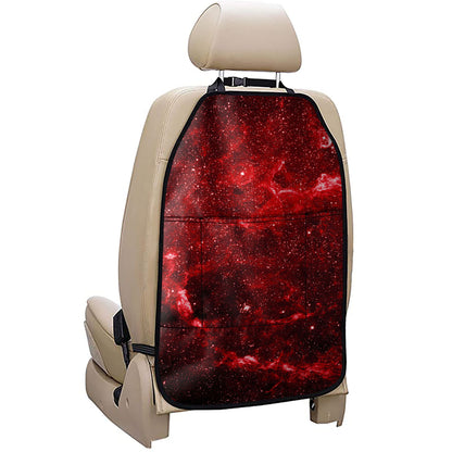 Red Stardust Universe Galaxy Space Print Car Seat Organizers