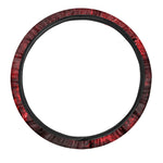 Red Stardust Universe Galaxy Space Print Car Steering Wheel Cover