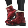 Red Stardust Universe Galaxy Space Print Comfy Boots GearFrost