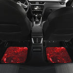 Red Stardust Universe Galaxy Space Print Front and Back Car Floor Mats