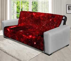 Red Stardust Universe Galaxy Space Print Futon Protector