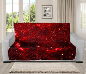 Red Stardust Universe Galaxy Space Print Futon Protector