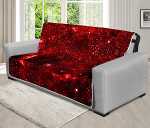 Red Stardust Universe Galaxy Space Print Futon Protector