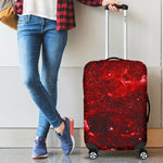 Red Stardust Universe Galaxy Space Print Luggage Cover GearFrost