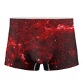 Red Stardust Universe Galaxy Space Print Men's Boxer Briefs