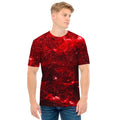 Red Stardust Universe Galaxy Space Print Men's T-Shirt