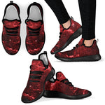 Red Stardust Universe Galaxy Space Print Mesh Knit Shoes GearFrost