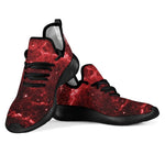 Red Stardust Universe Galaxy Space Print Mesh Knit Shoes GearFrost