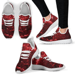 Red Stardust Universe Galaxy Space Print Mesh Knit Shoes GearFrost