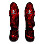 Red Stardust Universe Galaxy Space Print Muay Thai Shin Guard