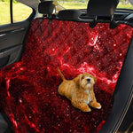 Red Stardust Universe Galaxy Space Print Pet Car Back Seat Cover