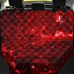 Red Stardust Universe Galaxy Space Print Pet Car Back Seat Cover