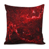 Red Stardust Universe Galaxy Space Print Pillow Cover