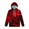 Red Stardust Universe Galaxy Space Print Pullover Hoodie