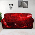 Red Stardust Universe Galaxy Space Print Sofa Cover