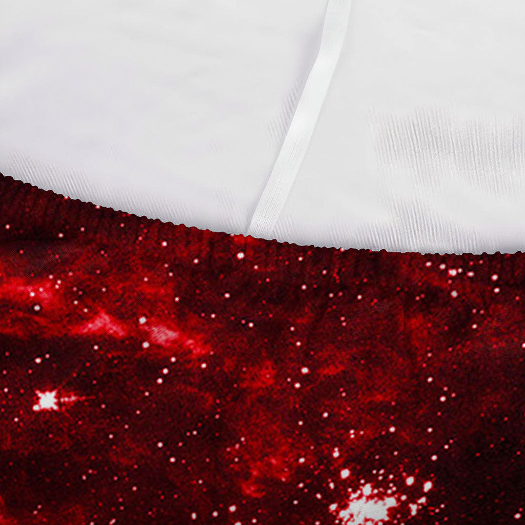 Red Stardust Universe Galaxy Space Print Sofa Cover