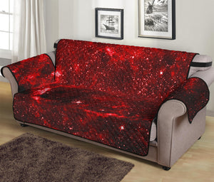 Red Stardust Universe Galaxy Space Print Sofa Protector