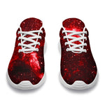 Red Stardust Universe Galaxy Space Print Sport Shoes GearFrost