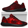 Red Stardust Universe Galaxy Space Print Walking Shoes